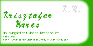 krisztofer mares business card